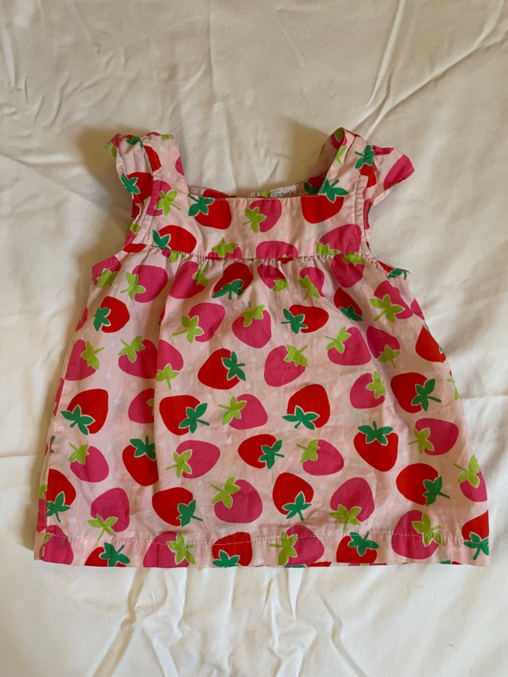 Pink, Strawberry Print, Toddler Top